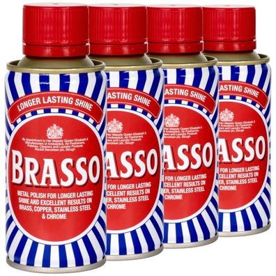 4x Brasso Metal Polish Liquid 175ml