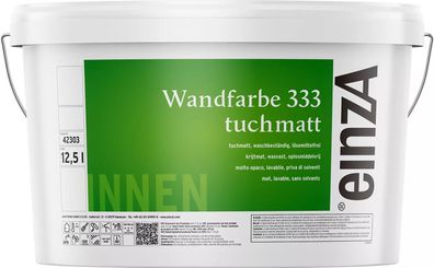 einzA Wandfarbe 333 tuchmatt 10 Liter weiß