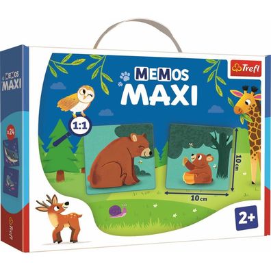 TREFL Maxi-Memory-Puzzle Tiere mit Jungtieren