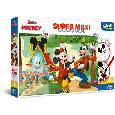 TREFL Doppelseitiges Puzzle Mickey's Club SUPER MAXI 24 Teile