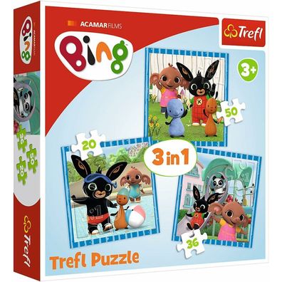 TREFL Puzzle Bing: Spaß mit Freunden 3in1 (20,36,50 Teile)