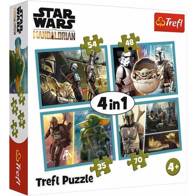 TREFL Puzzle Mandalorian und seine Welt 4in1 (35,48,54,70 Teile)