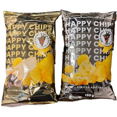 Happy Chips by Knossi, Trymacs Set Extra Cheese & Tasty Truffle á 150g