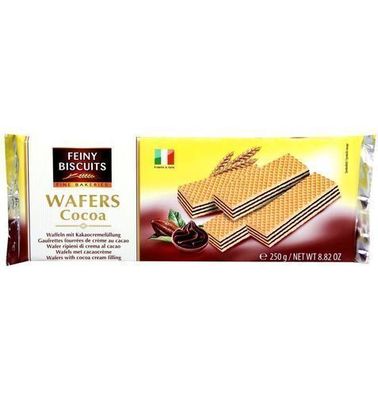 Feiny Kakaocreme Waffeln 250 g - Feine Biscuit-Spezialität aus Deutschland