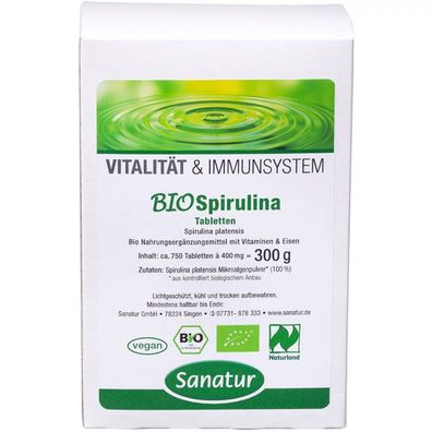 BioSpirulina Mikroalgen-Tabletten 400mg Nachfüll P