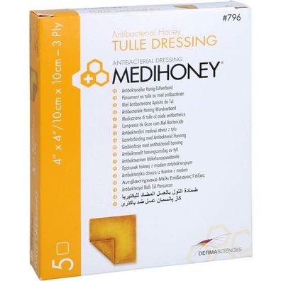 Medihoney Antibakterieller Tüllverband 10X10CM