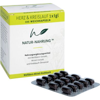 Natur-Nahrung Herz &amp; Kreislauf 1x tgl. Weichkapseln