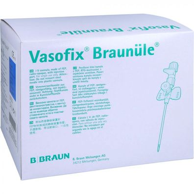 Vasofix Braunüle 22 G 25 mm blau