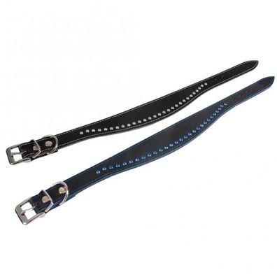 Karlie Halsband Chic - Schwarz/Blau - 50 cm / 40 mm