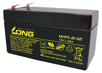 Long - WP1.2-12 - 12 Volt 1,2 Ah Pb