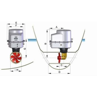 Bugstrahlruder Vetus elektr. Bugschraube, 350N/35kgf, 12V\n\n BOW3512DI