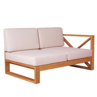 Ecksofa Molveno Outdoor Gartensofa rechts Massivholz Teak von Teako Design