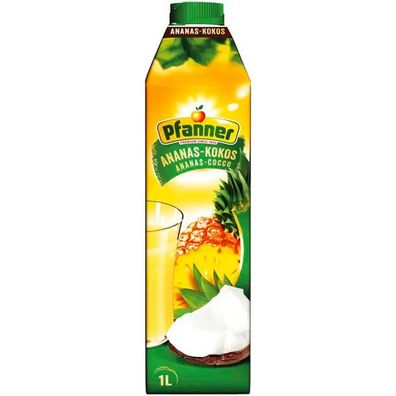 Ananas-Kokos Fruchtsaft 100% von Pfanner aus Österreich je 1 L - 3 Varianten