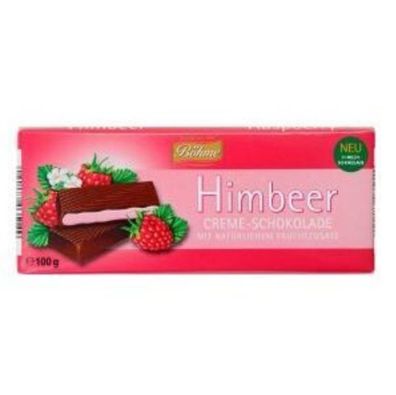 Böhme Himbeer Creme Schokolade 100g, 20er Pack (20x100g)