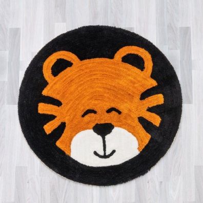 Kinderteppich Spielteppich Mädchen Jung Kinderzimmer Baby zimmer TIGER 100Cm