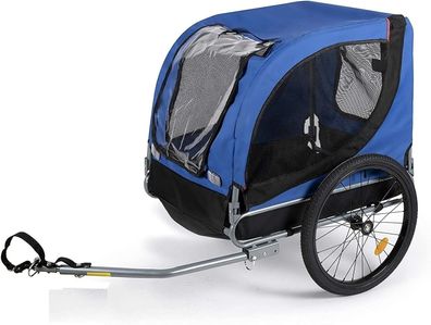 Sena Fahrradanhänger Hundeanhänger Hundewagen Transportanhänger 75x52x65 Cm Blau