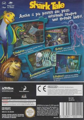 Große Haie-Kleine Fisch Shark Tale Nintendo 2004 Videospiele Spiele Kinderspiele