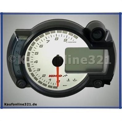 RX2N KOSO NEU RX2N+ Plus weiß 10 T U/Min Cockpit Tachometer Drehzahlmesser Tacho,