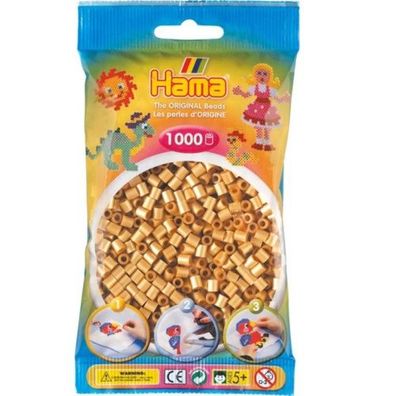 Hama® Bügelperlen Midi - Perlen Gold 1000 Stück