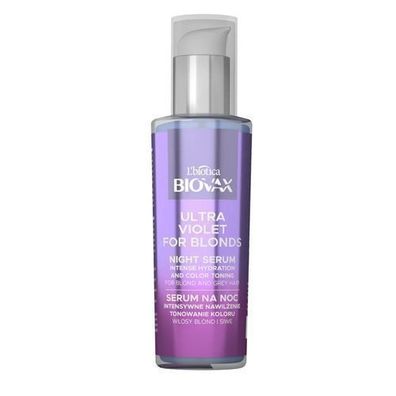 Nachtbehandlung für blonde & graue Haare - Biovax Ultra Violet