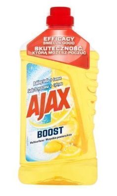 Ajax Boost Reinigungsmittel Natron + Zitrone, 1 l - Effektive Haushaltsreinigung