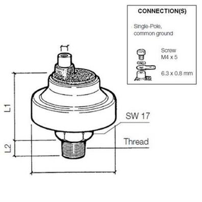 Veratron VDO Druckschalter 12.00 Bar - 1/8-27 NPTF 230213001011C