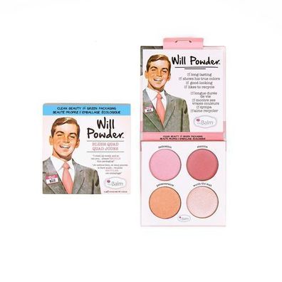 Puder Blush Quad-Palette, 10g - Professionelle Rouge-Farben