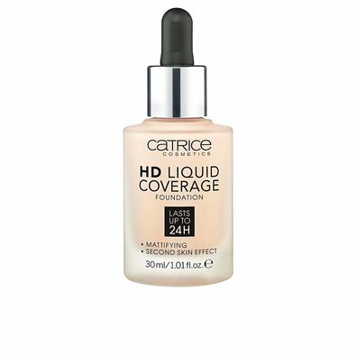 Catrice Hd Liquid Coverage Foundation Lasts Up Tp 24h 010 Light Beige 30ml