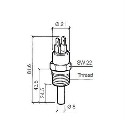 Veratron VDO Temperaturschalter 96°C - 1/2-14 NPTF X10232001006