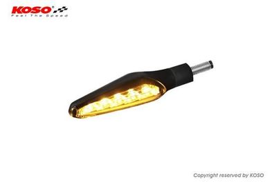 KOSO LED Blinker Z4 mit Lauflichtfunktion, schwarz matt E-geprüft , HE046000