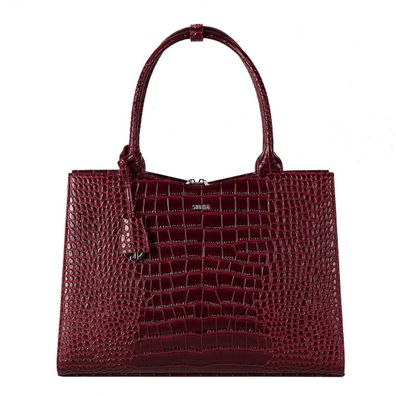 Socha Design Business bag crocodile burgundy "15.6", made from Nivodur