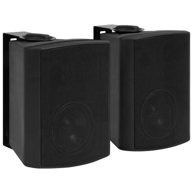 vidaXL Wandlautsprecher Stereo 2 Stk. Schwarz Indoor Outdoor 100 W