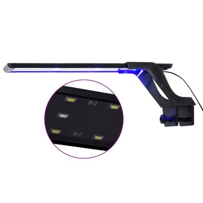 vidaXL LED-Aquariumleuchte mit Klemme 35-55 cm Blau und Weiß