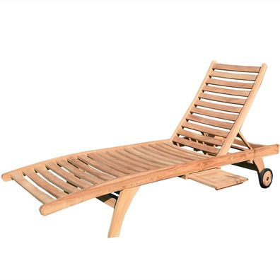 Teak Gartenliege Görz Creme