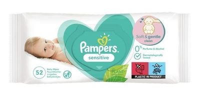 Pampers, Empfindliche Feuchttücher, 52 Stück