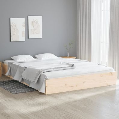 vidaXL Massivholzbett ohne Matratze 140x200 cm