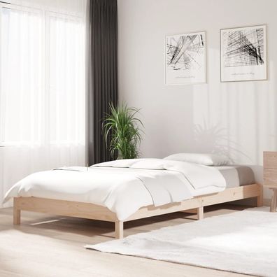 vidaXL Stapelbett 90x200 cm Massivholz Kiefer