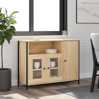 vidaXL Sideboard Sonoma-Eiche 100x35x75 cm Holzwerkstoff