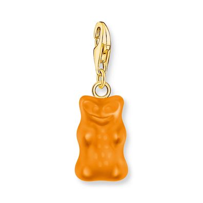 Thomas Sabo Schmuck Charm Goldbären-Anhänger Orange vergoldet 2186-413-8