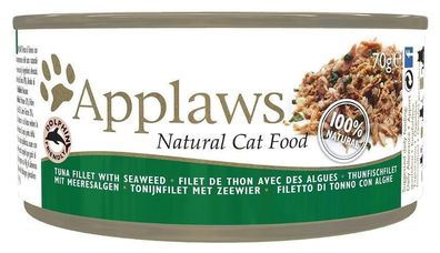 Applaws Premium Katzennahrung mit Thunfisch und Algen, 70g