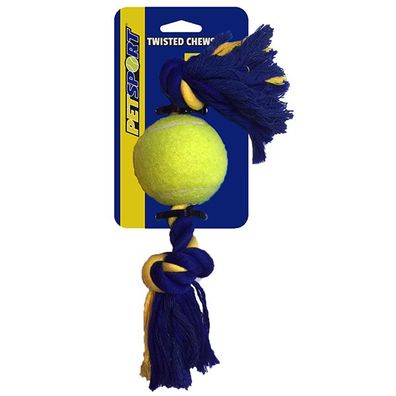 Petsport Medium-2-Knotenseil mit Ball