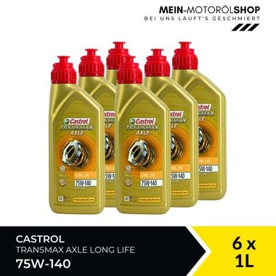 Castrol Transmax Axle Long Life 75W-140 6x1 Liter