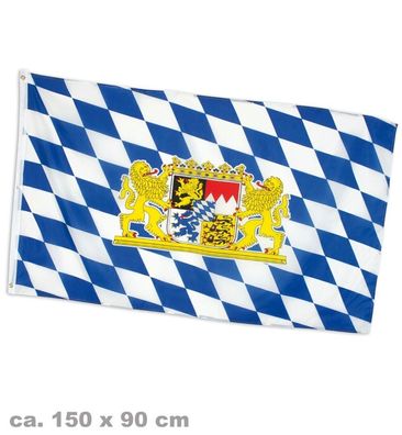 narrenwelt Bayern Fahne 90 x 150cm Wiesn Fest Deko Dekoration Accessoire