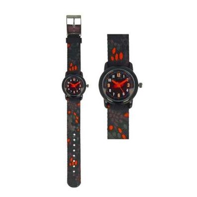 BB Klostermann Armbanduhr Textil Dino Auge schwarz