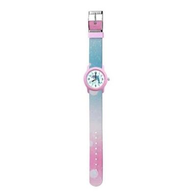 BB Klostermann Armbanduhr Textil Delfine türkis/pink