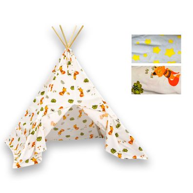 Kinder Tipi 125x125x140 Zelt Kinderzelt Spielzelt Spielhaus Indianerzelt Wigwam