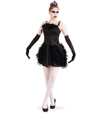 narrenwelt Kostüm Schwarzer Schwan Ballet Damen Kleid Damenkostüm Ballerina Hall