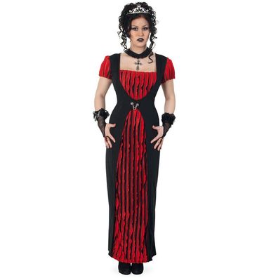 narrenwelt Kostüm Kleid Davina Gothic Grand Dame Davina Halloween Hexe Damenkle