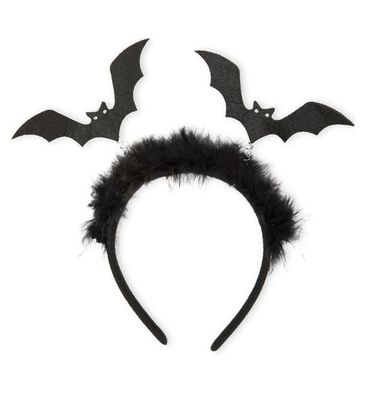 narrenwelt Haarreif Fledermaus schwarz Halloween Gothic schwarze Braut Kostüm Ac