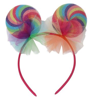 narrenwelt Haarreif Candy Süssigkeit Bonbon Regenbogen Rainbow Party Accessoires